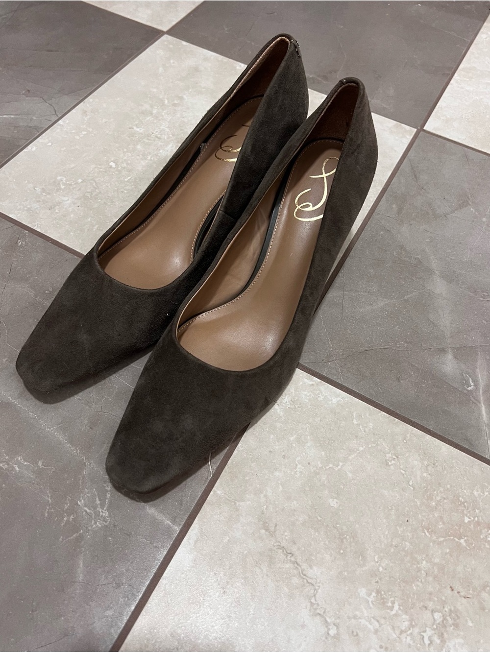 Sam Edelman Dark Brown Suede Pumps